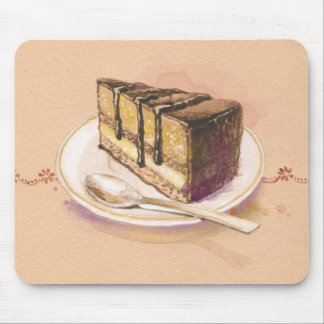 Kaart met geverfde waterverf taart muismat