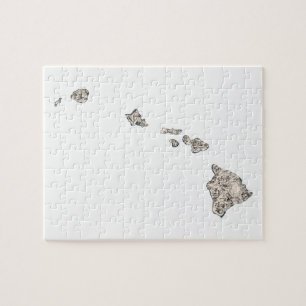  kaart met Hawaii-vorm van Afbeelding Legpuzzel