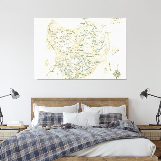 Kaart met het label van Trino Canvas Afdruk (Insitu (Slaapkamer))