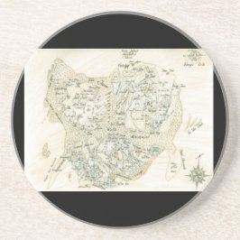 Kaart met het label van Trino Zandsteen Onderzetter