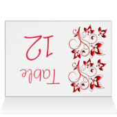 Kaart met het rode, zwarte en witte Florentijnse t (Binnen Horizontaal (Boven))