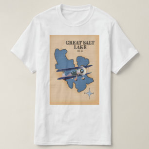 kaart met het Salt Lake Utah T-shirt