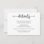 Kaart met kalligrafie details 'We Tied the Knot' (Voorkant)