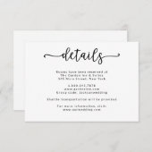 Kaart met kalligrafie details 'We Tied the Knot' (Voorkant / Achterkant)