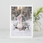 Kaart met kerst met kerst met platte vakantiekaart (Staand voorkant)