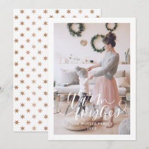 Kaart met kerst met kerst met platte vakantiekaart