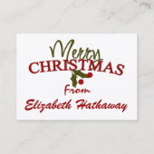 Kaart met kerstbehuizing / Label - SRF (Achterkant)