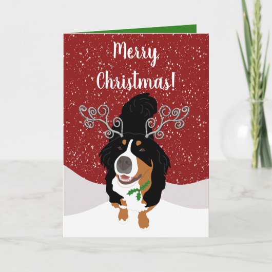 Kaart met kerstcadeautjes voor Bernese bergen (Voorkant)
