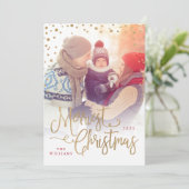 Kaart met kerstfoto (Staand voorkant)