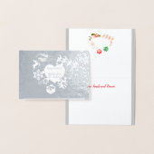 Kaart met kerstkerstkerstkerstkerstman, rendier Si (Display)