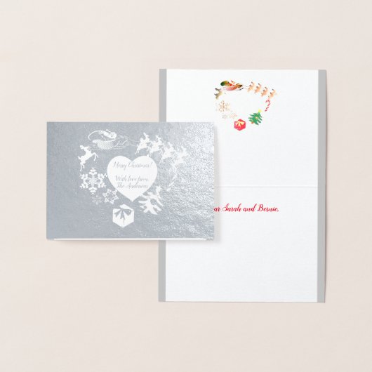 Kaart met kerstkerstkerstkerstkerstman, rendier Si (Display)