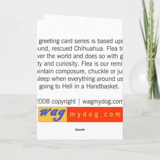 Kaart met Kerstmis Chihuahua (Achterkant)