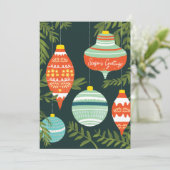 Kaart met kerstsieraarten voor sasons (Staand voorkant)