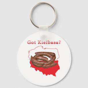 Kaart met Kielbasa Sleutelhanger