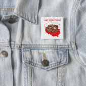 Kaart met Kielbasa Vierkante Button 5,1 Cm (In situ)