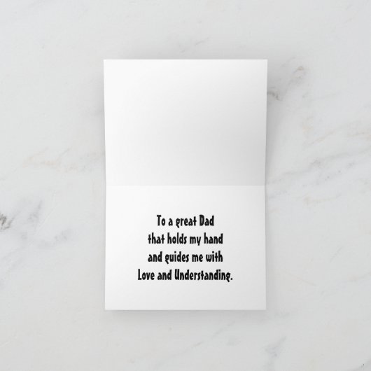 Kaart met kindhand op vadershand (Binnen)