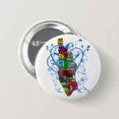 Kaart met kleurcode Manhattan Ronde Button 5,7 Cm (Voorkant /achterkant)