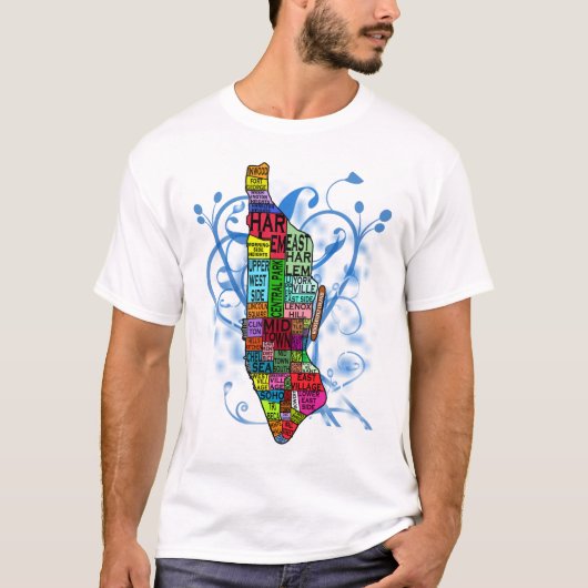 Kaart met kleurcode Manhattan T-shirt (Voorkant)