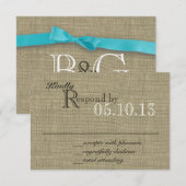 Kaart met lichtere blauwe strikrespons (Voorkant / Achterkant)