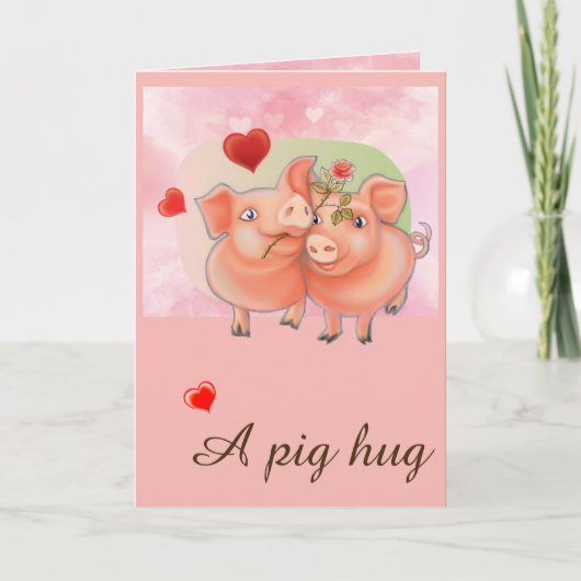 Kaart met liefdevarkens (Voorkant)