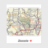 kaart met Mammoth Cave NP Sticker (Vel)