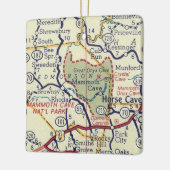 kaart met mammothave Cave Cave Keramisch Ornament (Links)