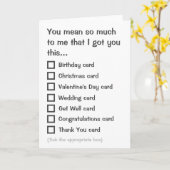 Kaart met meerkeuze voor verschillende gelegenhede (Gele Bloem)