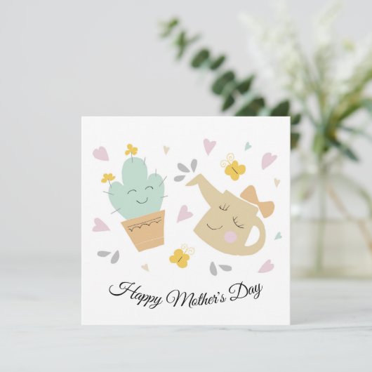 Kaart met moederdag (Staand voorkant)