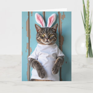 Kaart Met Poes In T-shirt Portret
