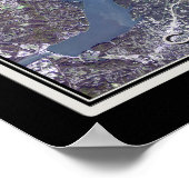 Kaart met Poster van het Tennessee-Chickamauga-mee (Hoek)