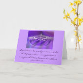 Kaart met quote - Paarse waterdruppel (Gele Bloem)