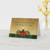 Kaart met rode kaars voor kerstmis (Gele Bloem)