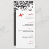 Kaart met rood papier met Aziatische bruiloft (Voorkant / Achterkant)