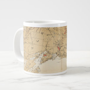 Kaart met Routes van San Francisco naar Alaska Extra Grote Beker
