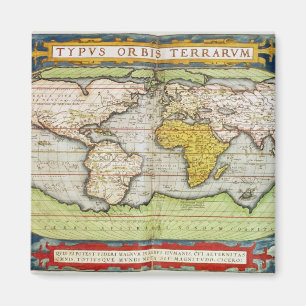 Kaart met Sir Francis Drake's Magneet