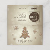 Kaart met tastmakerij voor kerstbomen (Buitenkant ongevouwen)