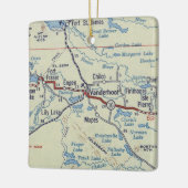 kaart met Vanderhoof BC Keramisch Ornament (Links)