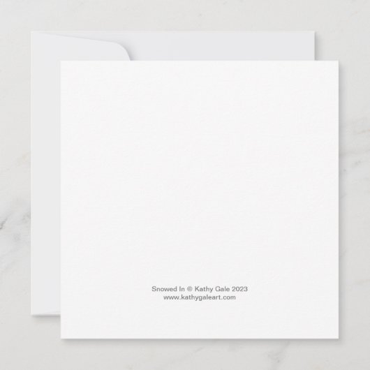 Kaart met vierkante platte notities (Achterkant)