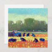 Kaart met vierkante platte notities (Voorkant / Achterkant)