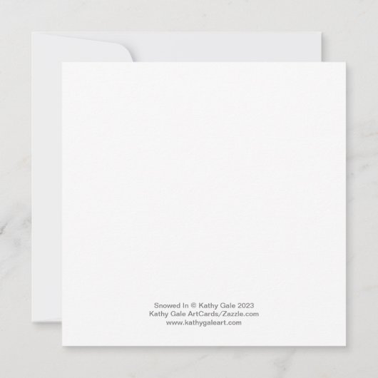 Kaart met vierkante platte notities (Achterkant)