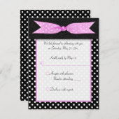 Kaart met zwarte en witte pokadots en zestien antw (Voorkant / Achterkant)