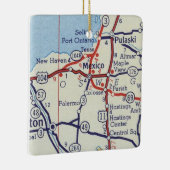 kaart Mexico NY Keramisch Ornament (Rechts)