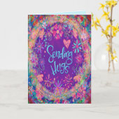 kaart 'Miss You' (Gele Bloem)