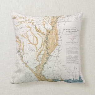 KAART: MISSISSIPPI RIVER, 1861 KUSSEN