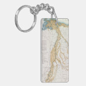 KAART: MISSISSIPPI RIVER, 1861 SLEUTELHANGER (Voorkant Links)