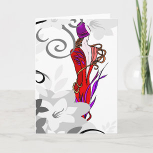 Kaart-Mode Lady Model Pose-All Occasion Kaart