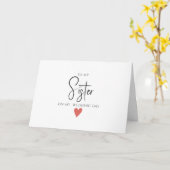 KAART MODERN Wedding Day voor zuster, Kaart bruilo (Gele Bloem)