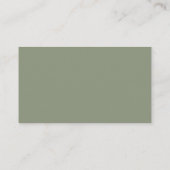 Kaart moderne groene bruiloft website (Achterkant)