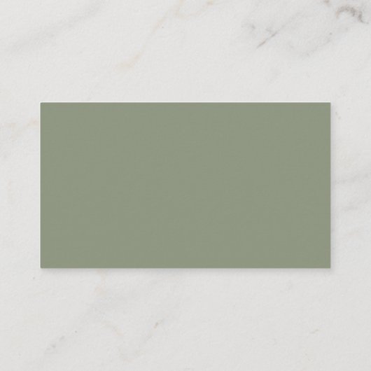 Kaart moderne groene bruiloft website (Achterkant)