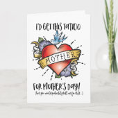 Kaart moederdag Tattoo (Voorkant)